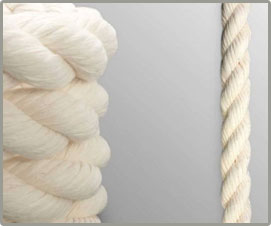 Cotton Twisted 3- Strand Rope.